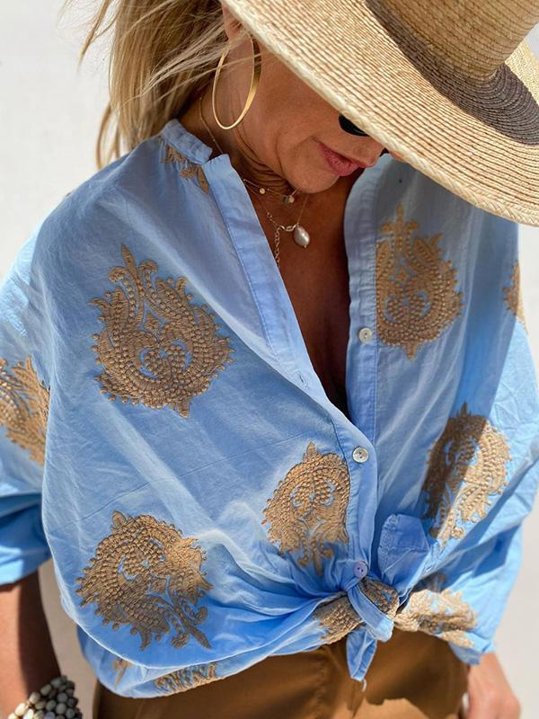 Lena - Stylish embroidered blouse