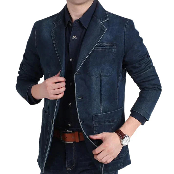 Aiden | Men's Stylish Denim Blazer for Formal and Casual Wear