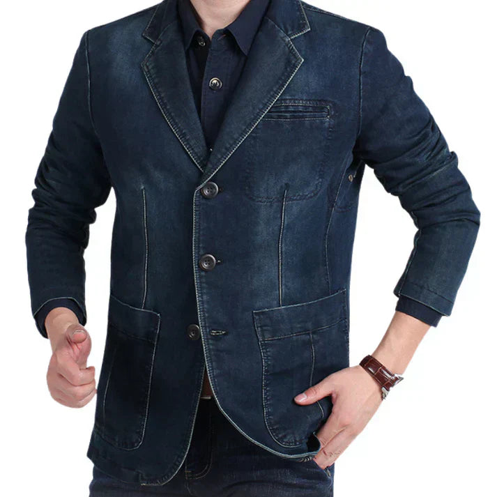 Aiden | Men's Stylish Denim Blazer for Formal and Casual Wear
