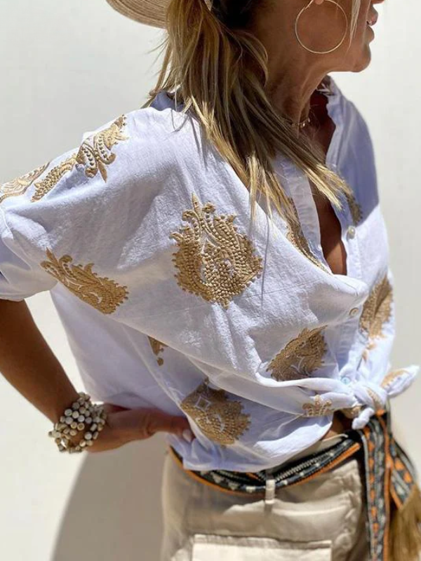 Lena - Stylish embroidered blouse