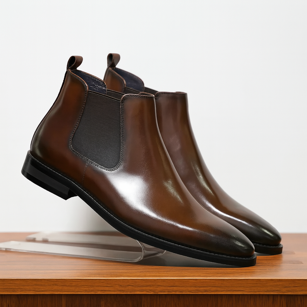 Austin | Men's Chelsea Boots in Brown Leather