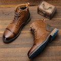 Aiden | Men's Retro Leather Lace-Up Boots