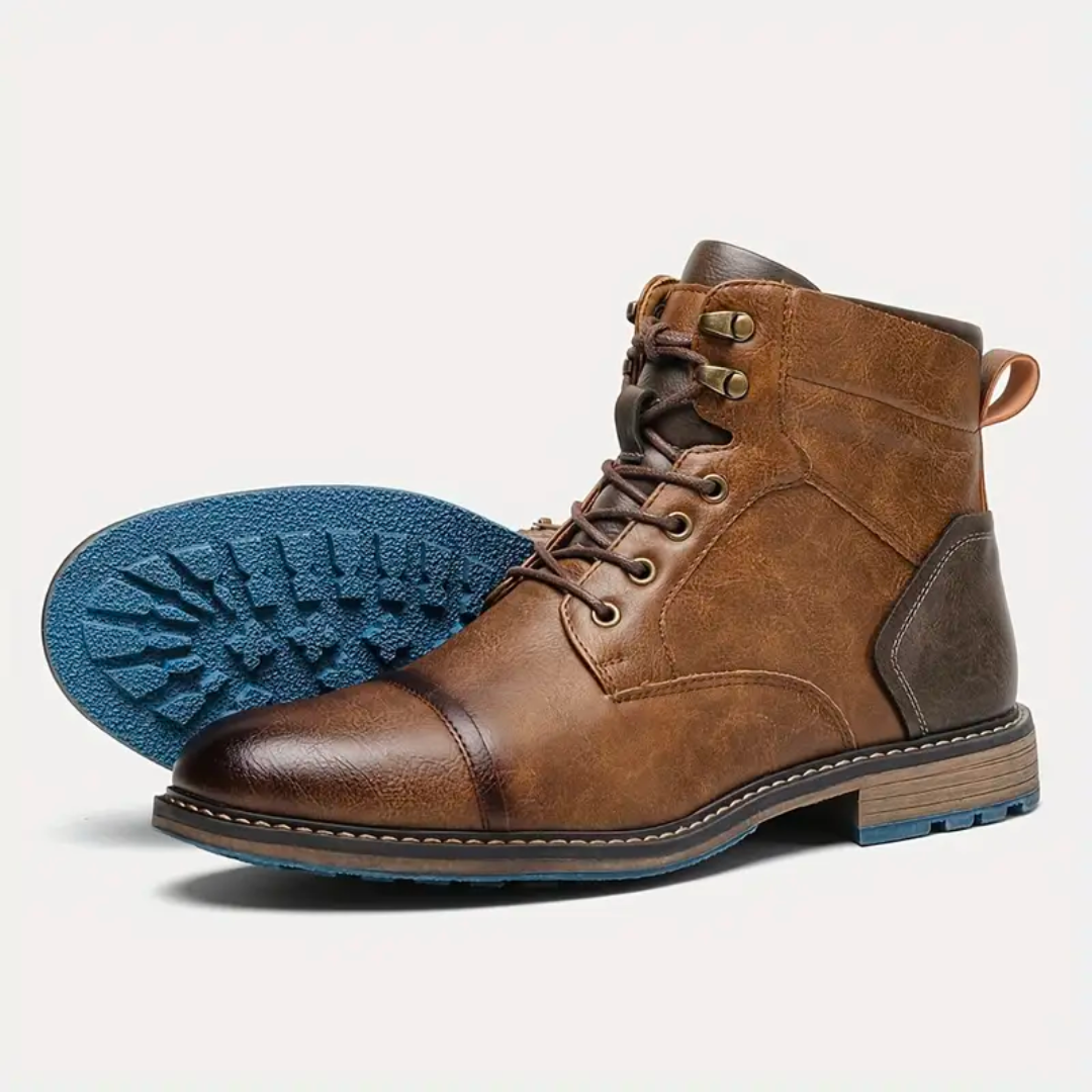 Aiden | Men's Retro Leather Lace-Up Boots