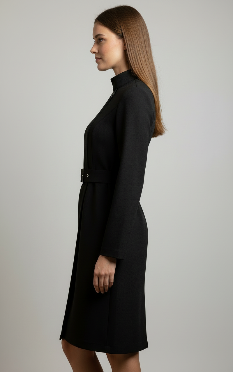 Camille | Women's Belted Midi Coat Dress for Winter