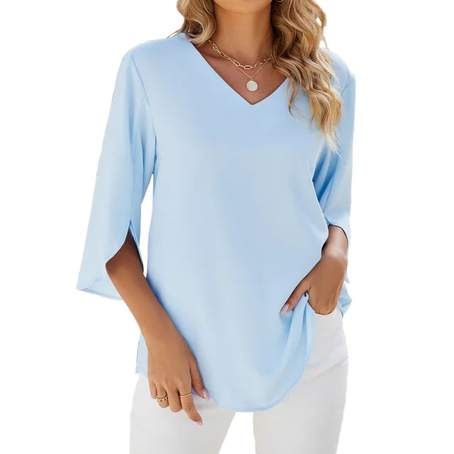 CARA - V-neck blouse