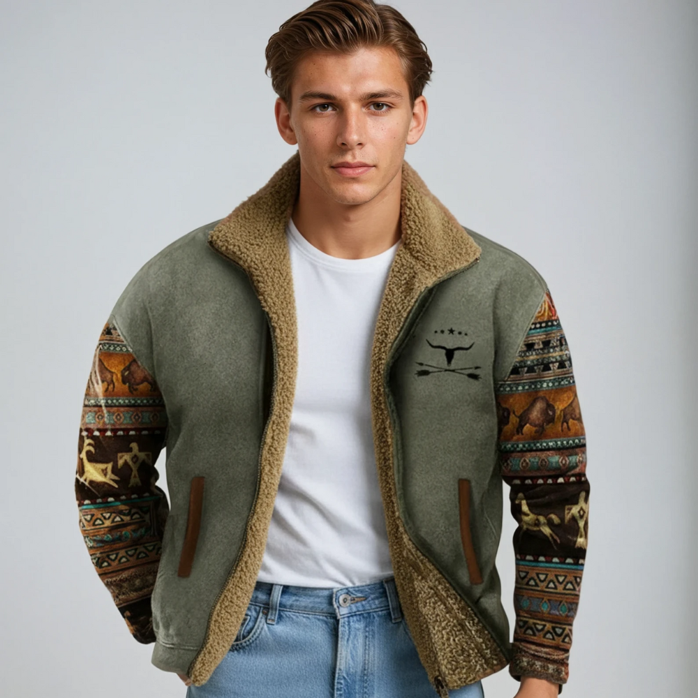 Andrew | Men's Stylish Cozy Tribal Winter Coat
