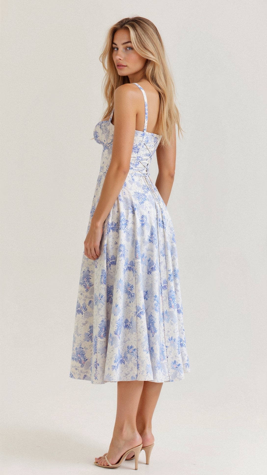 Bonnie | Chic Floral Midi Corset Dress